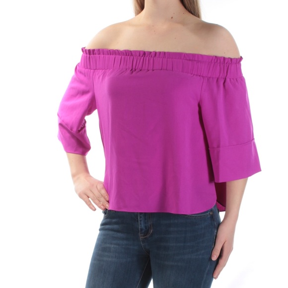 Rachel Roy • lilac off shoulder top • medium - Picture 2 of 8